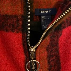 Forever 21 Red Plaid skirt with zipper